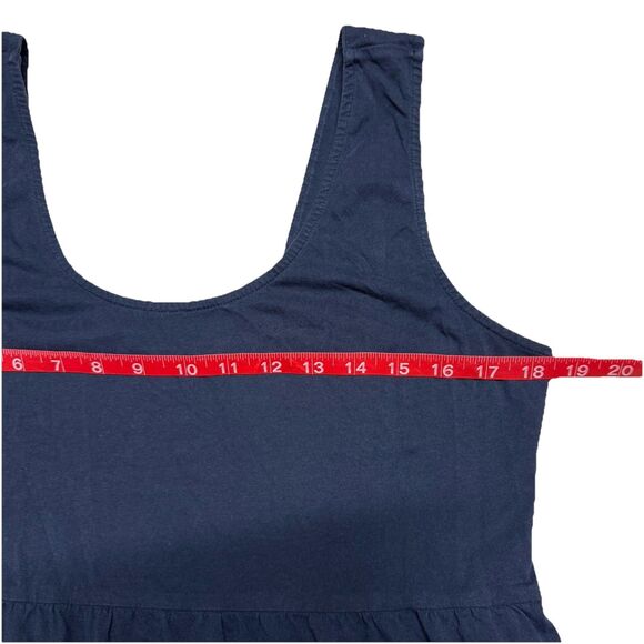J Crew Striped Tiered Maxi Dress Womens Medium Navy Sleeveless Sundress Peplum - Picture 8 of 8